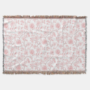 Hübsche rosa Rosen Blumen Decke