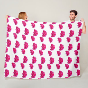 hübsche rosa Rosen Blumen Foto Kunst Fleecedecke