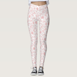 Hübsche rosa Rosen Blumen Leggings