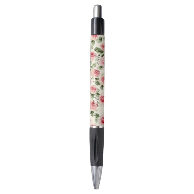 Hübsche rosa Rosen   Kugelschreiber (Vorderseite Vertikal)