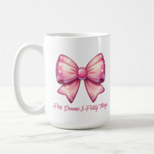 Hübsche rosa Schleife-Rosa Träume & hübsche Dinge Kaffeetasse
