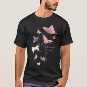Hübsche rosa Schmetterlinge erscheinen, wenn Engel T-Shirt