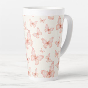 Hübsche rosa Schmetterlinge Milchtasse