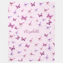 Hübsche rosa Schmetterlinge mit individuellem Name