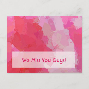Hübsche rosa Schmetterlinge Postkarte