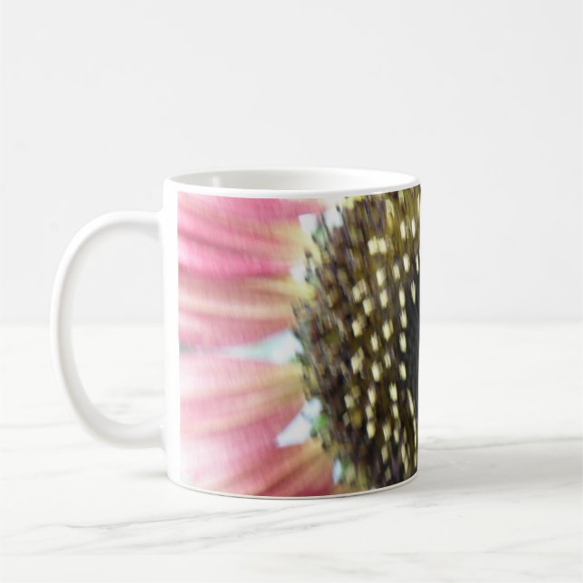 Hübsche Rosa Sonnenblume Tasse (Links)