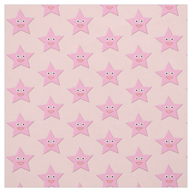 Hübsche rosa Star-Serienstoffe Stoff (Muster)