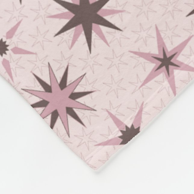 Hübsche rosa Sterne - Muster. Fleecedecke (Ecke)