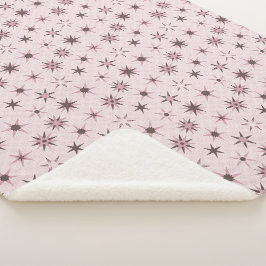 Hübsche rosa Sterne - Muster. Sherpadecke