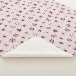 Hübsche rosa Sterne - Muster. Sherpadecke