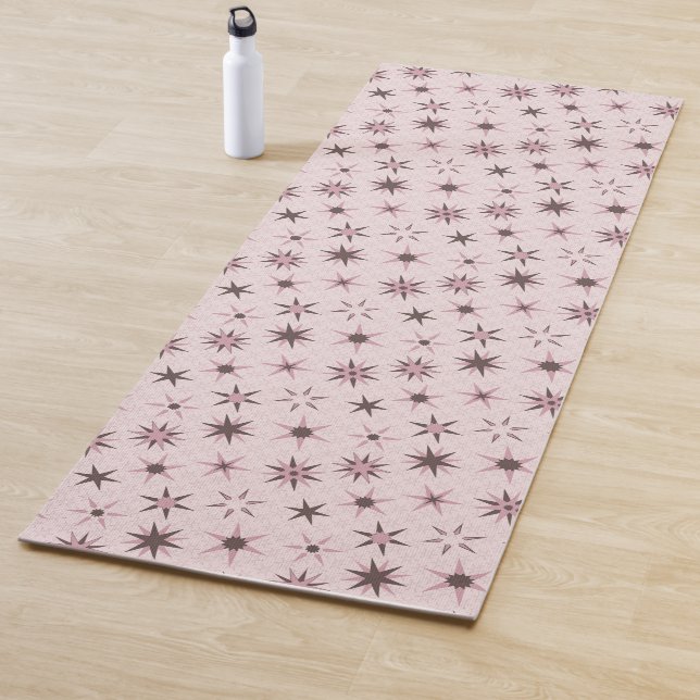 Hübsche rosa Sterne - Muster. Yogamatte (Beispiel)