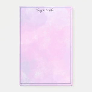 Hübsche rosa und blaue Aquarell-To-Do-Liste modern Post-it Klebezettel