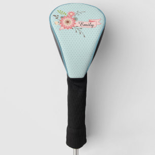 Hübsche rosa und blaue personalisierte golf headcover