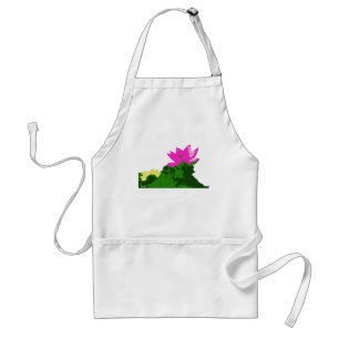 hübsche rosa und gelbe Wasserlilie Schürze