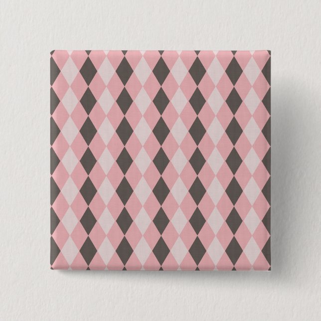 Hübsche rosa und graue button (Vorderseite)
