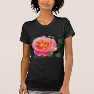 Hübsche rosa und orange Rose T-Shirt