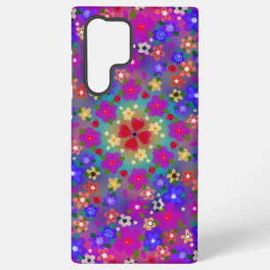 Hübsche rosa und violette Blumen Samsung Galaxy Hülle