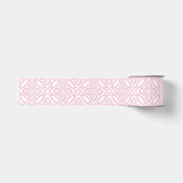 Hübsche, rosa und weiße antike Fliesen Ripsband