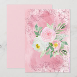 Hübsche, rosa und weiße Blume Ankündigung