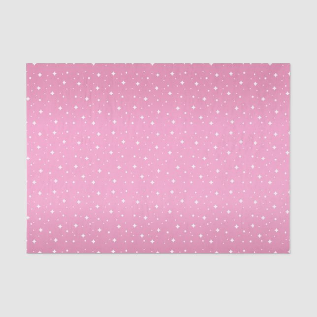 Hübsche rosa und weiße Sterne Seidenpapier (Vorderseite)