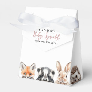 Hübsche rosa Waldtiere Baby Shower Streusel Geschenkschachtel