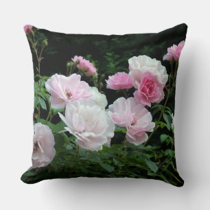 hübsche rosa-weiße Blume. Foto Kissen