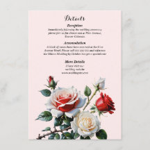 Hübsche rosa weiße rote Rosen florale Hochzeit