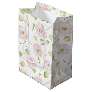 Hübsche Rosafarben Mint Blumen Braut Dusche Mittlere Geschenktüte