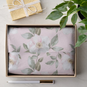 Hübsche rosafarbene weiße Blumen Brautdusche Seidenpapier