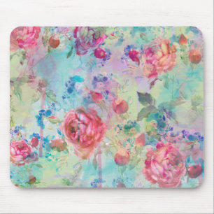 Hübsche Rose Blumenfarbe Aquarellfarben Design Mousepad