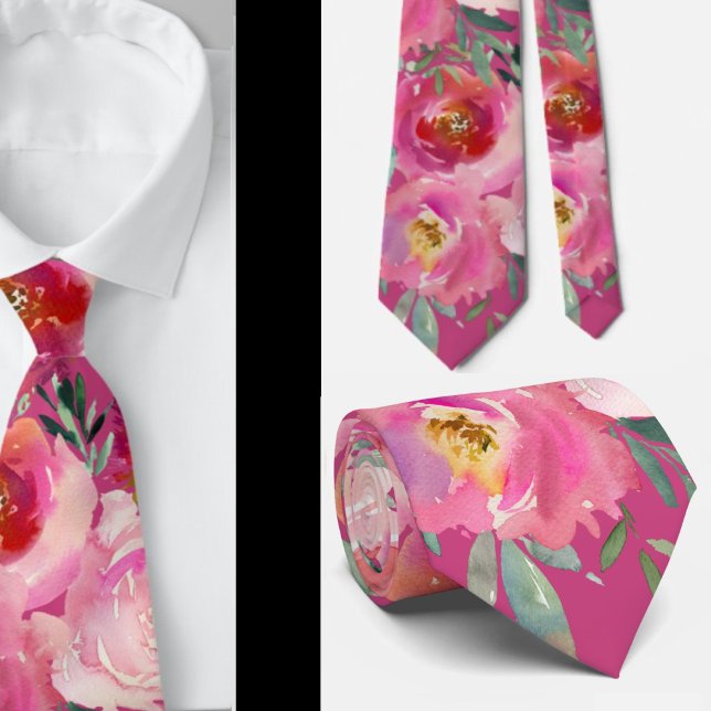 Hübsche Rose Floral Neck Tie Krawatte (Von Creator hochgeladen)