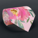 Hübsche Rose Floral Neck Tie Krawatte<br><div class="desc">Pink Blush Blume Schöne Blume Blumenstrauß Rose Neck Tie. Ideal für feierliche Anlässe und Hochzeiten!</div>