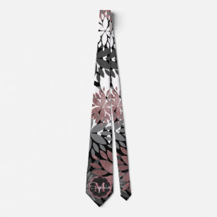 Hübsche Rose Gold Floral Illustration Muster Krawatte