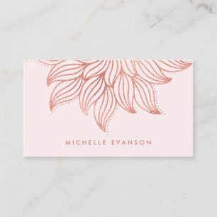 Hübsche Rose Gold Mandala Yoga Dozentin Rosa Visitenkarte