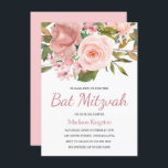 Hübsche Rose Gold Pink Blume Bat Mitzvah Einladung<br><div class="desc">Hübsche Rose Gold Pink Blume Bat Mitzvah Einladung Siehe Matching Kollektion In Nest Store</div>