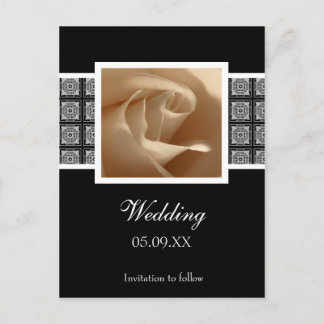 Hübsche Rose Hochzeit speichern Datum Ankündigung 