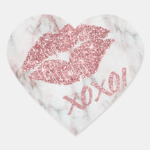 Hübsche Rose Imitate Glitzer XOXO