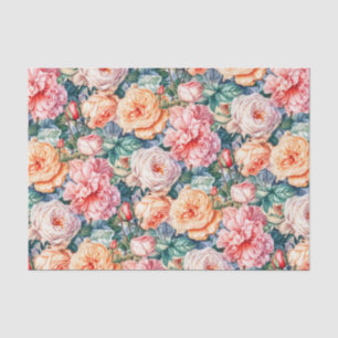 Hübsche Rose in Rosa und Pfirsichfarben Seidenpapier