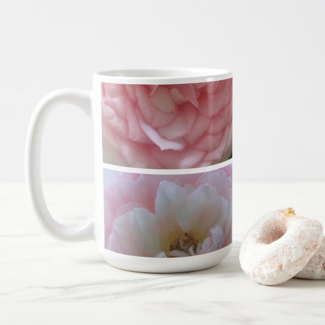 Hübsche Rose Kaffeetasse (Mit Donut)