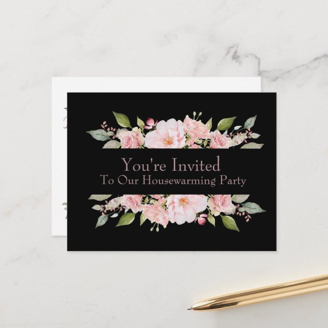 Hübsche Rose Postkarte (Vorderseite/Rückseite Beispiel)