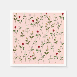 Hübsche Rose Rosa Brautparty Serviette
