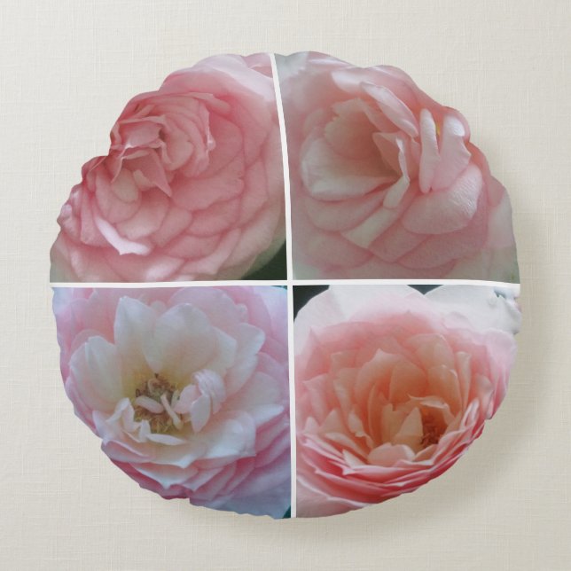 Hübsche Rose Rundes Kissen (Vorderseite)