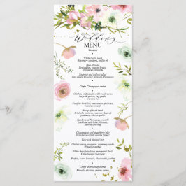 Hübsche Rosen mit Goldspritze Menükarte