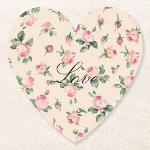 Hübsche Rosenblütenhochzeit Untersetzer