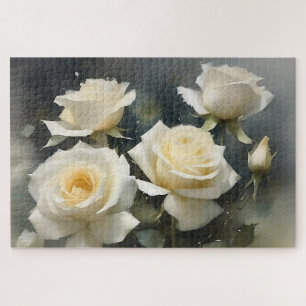 Hübsche Rosengarten Aquarellmalerei