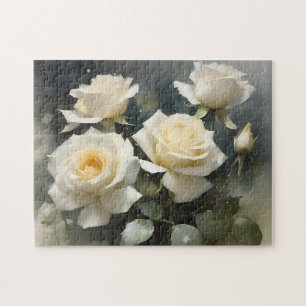 Hübsche Rosengarten Aquarellmalerei