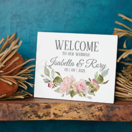 Hübsche Roses Bouquet Tabletop Hochzeit Fotoplatte