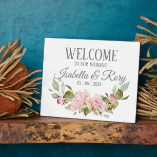 Hübsche Roses Bouquet Tabletop Hochzeit Fotoplatte
