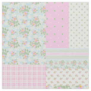 Hübsche Rosy Posy Hund Rose Imitate Patchwork-Gewe Stoff