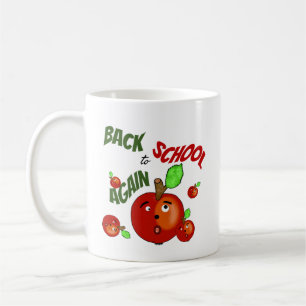 Hübsche rote Äpfel zurück in die Schule Kaffeetasse